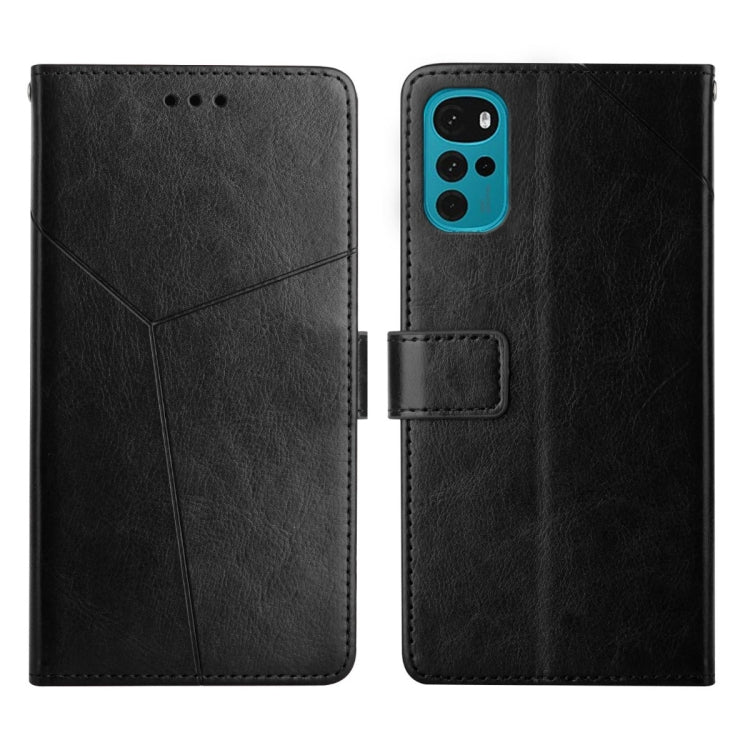 For Motorola Moto G22 Y Stitching Horizontal Flip Leather Phone Case