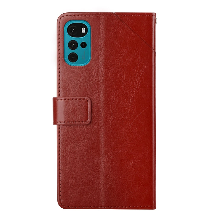 For Motorola Moto G22 Y Stitching Horizontal Flip Leather Phone Case