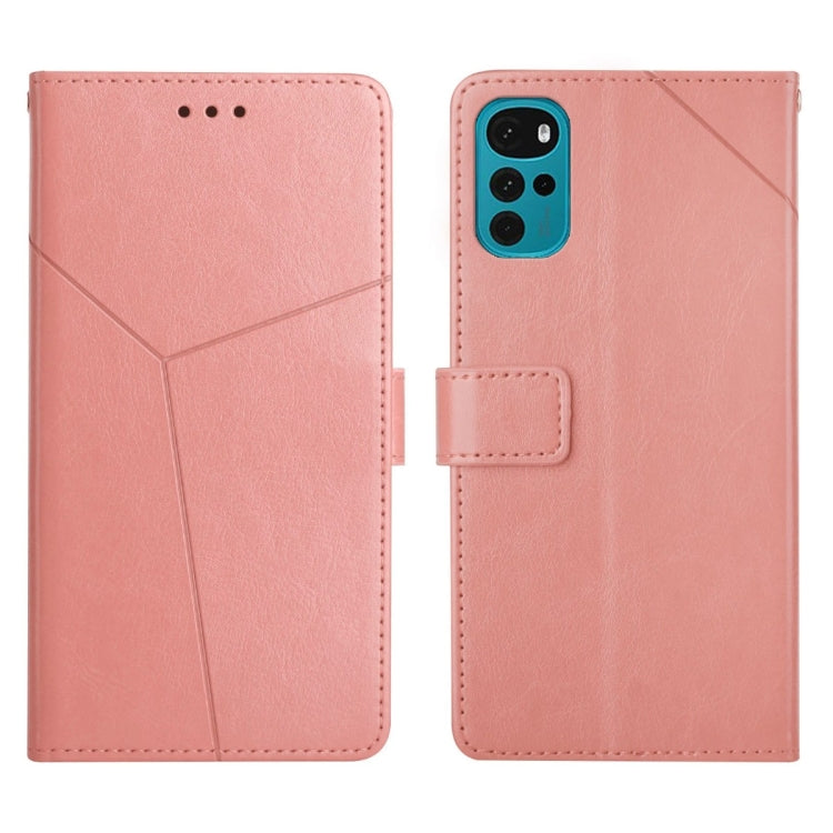 For Motorola Moto G22 Y Stitching Horizontal Flip Leather Phone Case