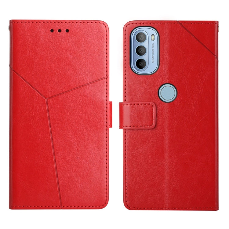 For Motorola Moto G31 / G41 Y Stitching Horizontal Flip Leather Phone Case