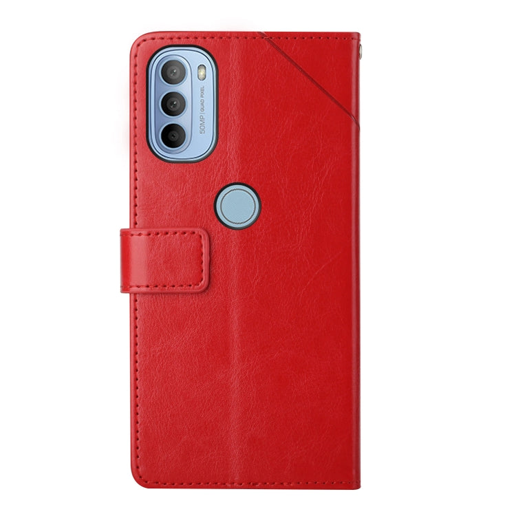 For Motorola Moto G31 / G41 Y Stitching Horizontal Flip Leather Phone Case