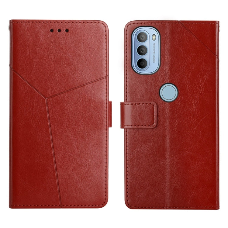 For Motorola Moto G31 / G41 Y Stitching Horizontal Flip Leather Phone Case