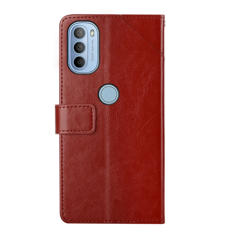 For Motorola Moto G31 / G41 Y Stitching Horizontal Flip Leather Phone Case