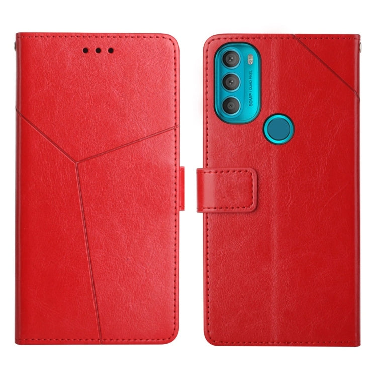 For Motorola Moto G71 5G Y Stitching Horizontal Flip Leather Phone Case