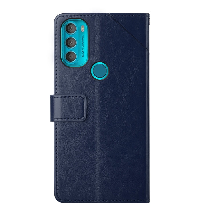 For Motorola Moto G71 5G Y Stitching Horizontal Flip Leather Phone Case