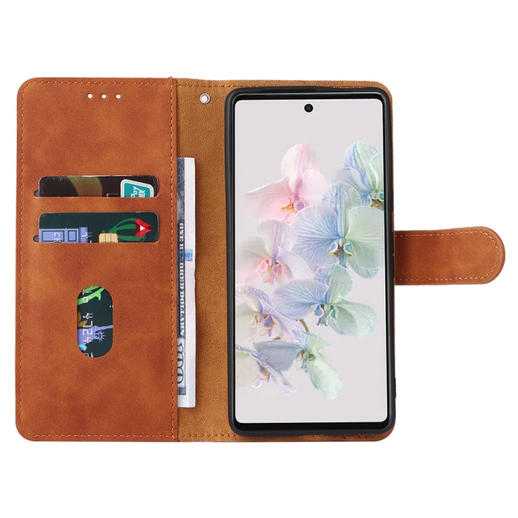 For Google Pixel 7 Skin Feel Magnetic Flip Leather Phone Case