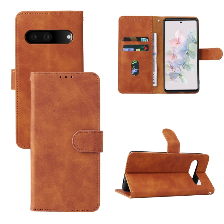 For Google Pixel 7 Pro Skin Feel Magnetic Flip Leather Phone Case