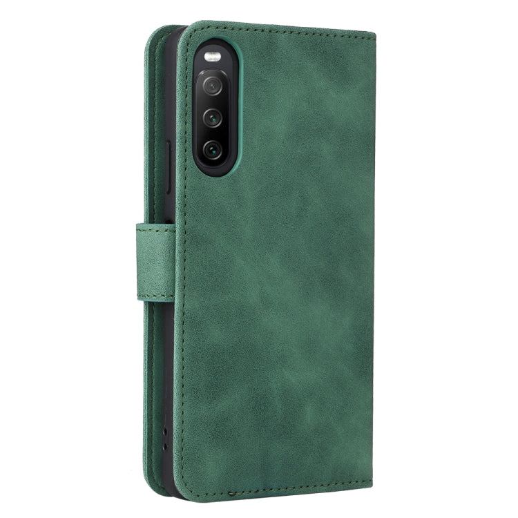 For Sony Xperia 10 IV Skin Feel Magnetic Flip Leather Phone Case