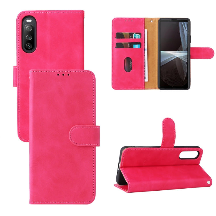 For Sony Xperia 10 IV Skin Feel Magnetic Flip Leather Phone Case