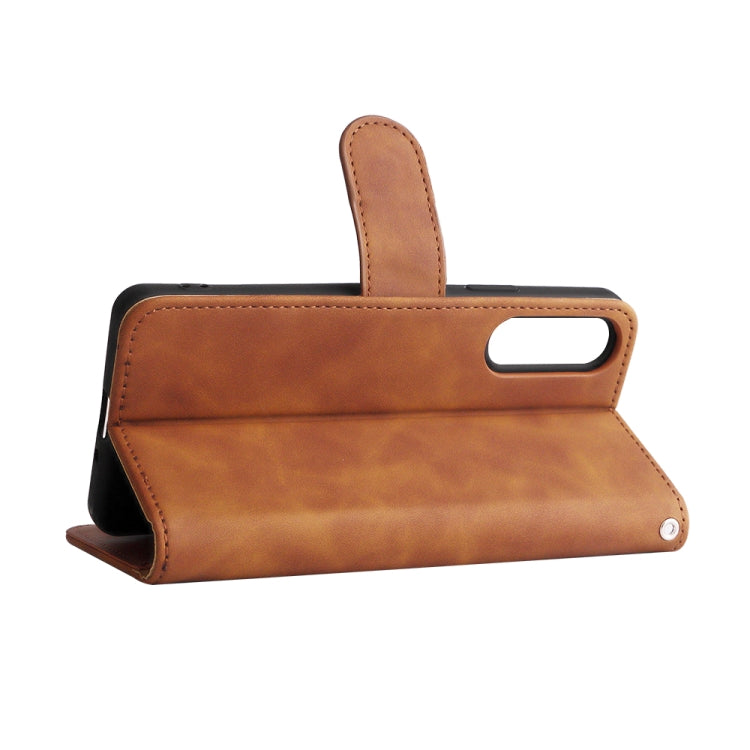 For Sony Xperia 10 IV Skin Feel Magnetic Flip Leather Phone Case