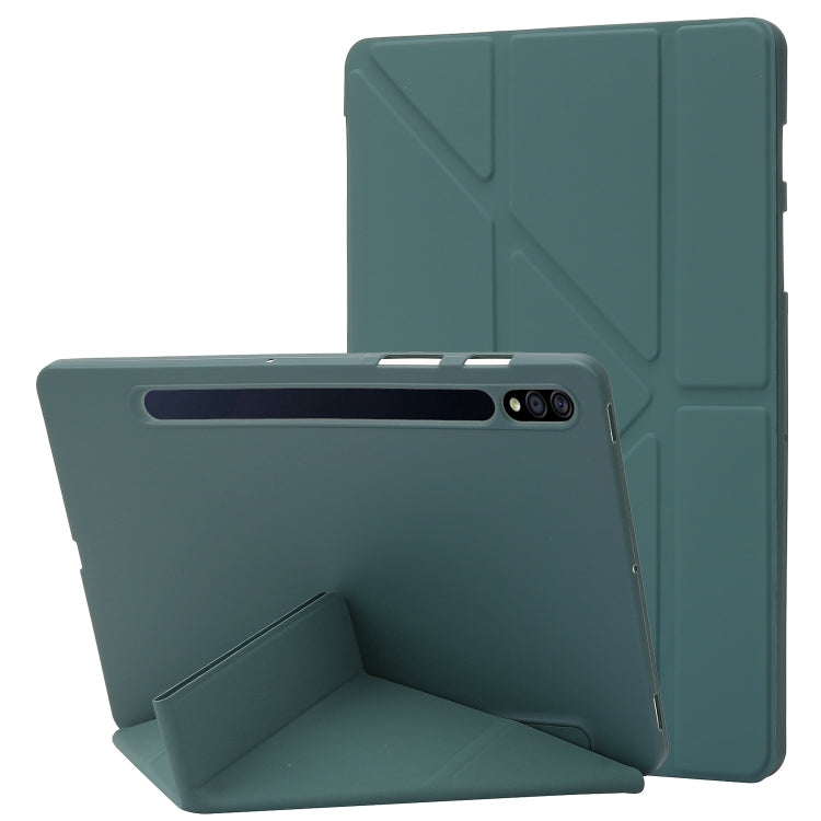 For Samsung Galaxy Tab S8+ / S7+ Deformation Silicone Leather Tablet Case