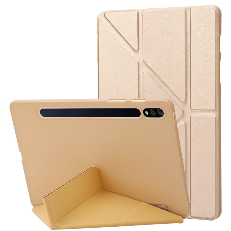 For Samsung Galaxy Tab S8+ / S7+ Deformation Silicone Leather Tablet Case