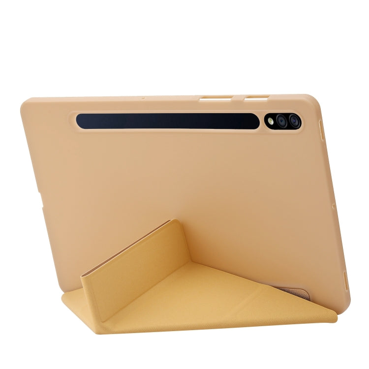 For Samsung Galaxy Tab S8+ / S7+ Deformation Silicone Leather Tablet Case