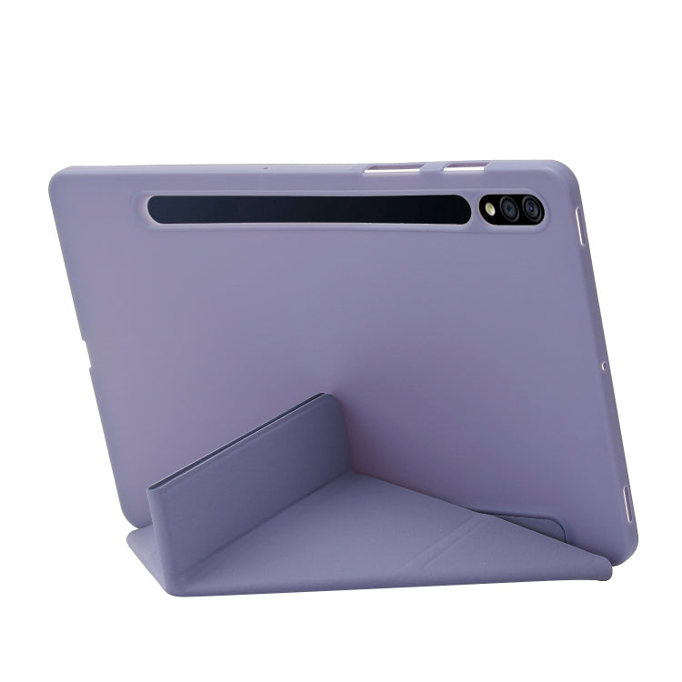 For Samsung Galaxy Tab S8+ / S7+ Deformation Silicone Leather Tablet Case