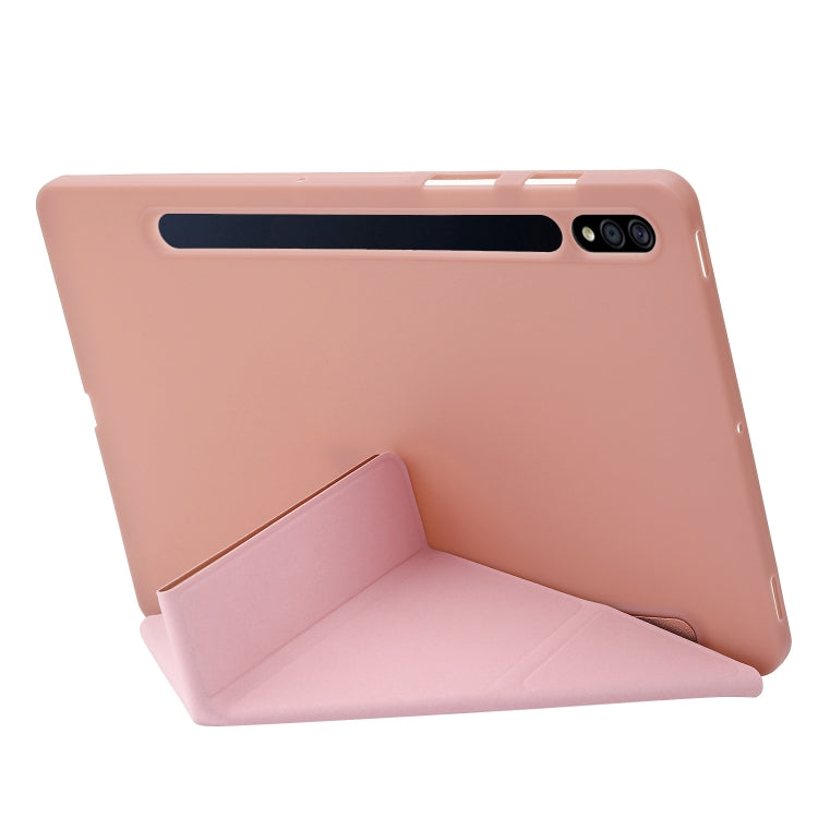 For Samsung Galaxy Tab S8+ / S7+ Deformation Silicone Leather Tablet Case