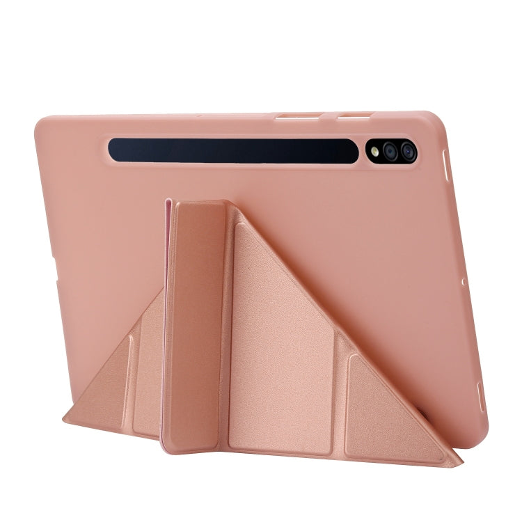 For Samsung Galaxy Tab S8+ / S7+ Deformation Silicone Leather Tablet Case