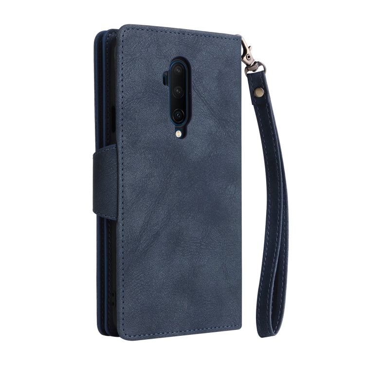 For OnePlus 7T Pro Rivet Buckle 9 Cards Three Fold Leather Phone Case