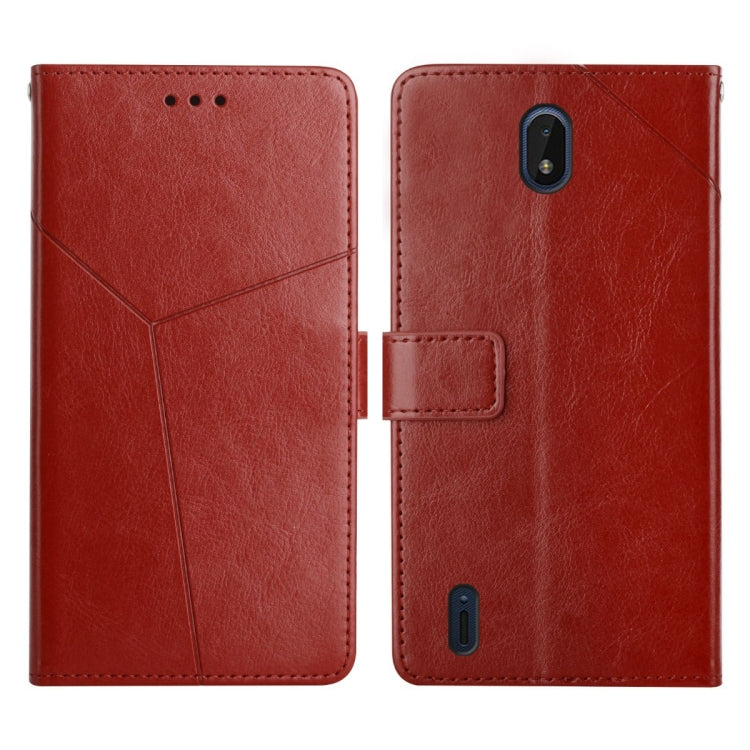 For Nokia C01 Plus Y Stitching Horizontal Flip Leather Phone Case