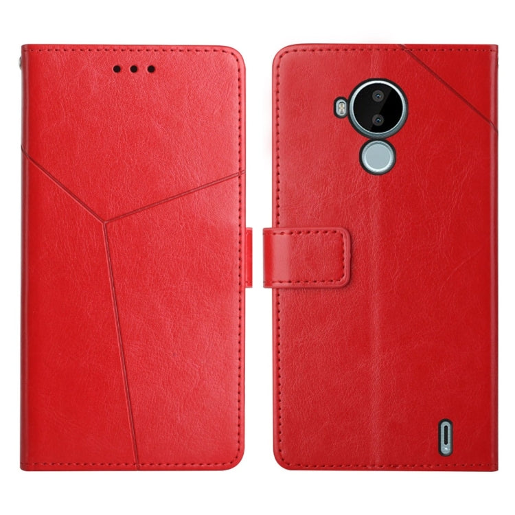 For Nokia C30 Y Stitching Horizontal Flip Leather Phone Case