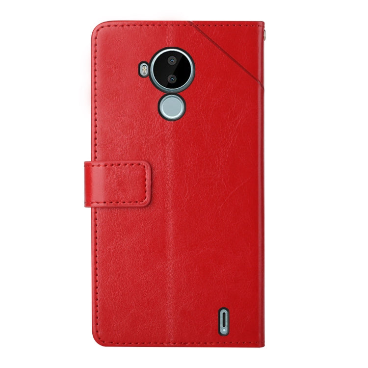 For Nokia C30 Y Stitching Horizontal Flip Leather Phone Case