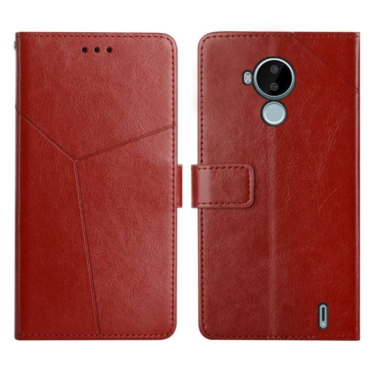For Nokia C30 Y Stitching Horizontal Flip Leather Phone Case