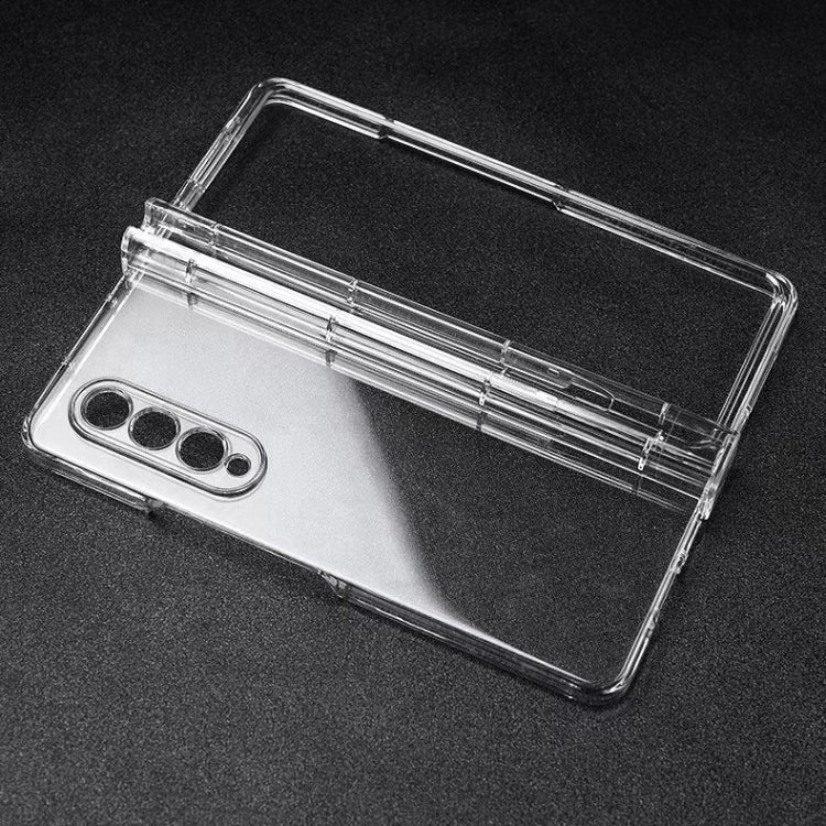 For Samsung Galaxy Z Fold3 5G TPU + PC Shockproof Protective Phone Case with Pen Slot(Transparent)