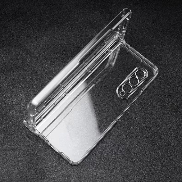 For Samsung Galaxy Z Fold3 5G TPU + PC Shockproof Protective Phone Case with Pen Slot(Transparent)