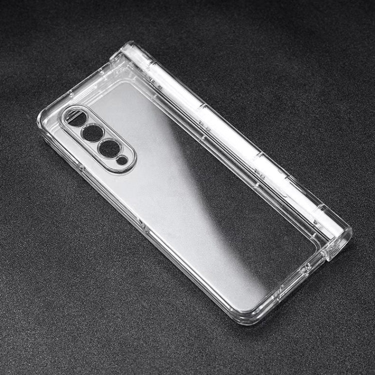 For Samsung Galaxy Z Fold3 5G TPU + PC Shockproof Protective Phone Case with Pen Slot(Transparent)