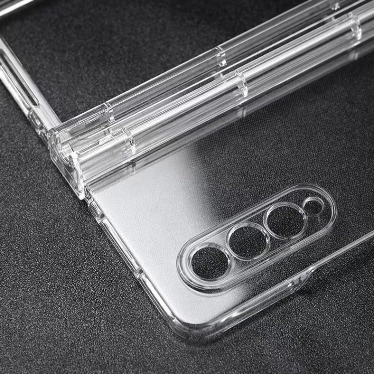 For Samsung Galaxy Z Fold3 5G TPU + PC Shockproof Protective Phone Case with Pen Slot(Transparent)