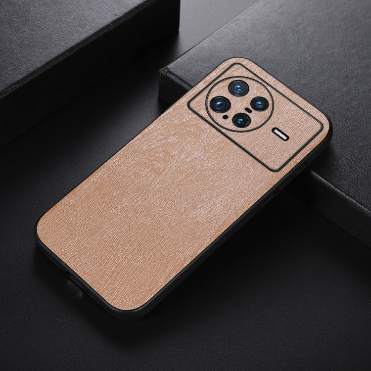 For vivo X Note Wood Texture PU Phone Case