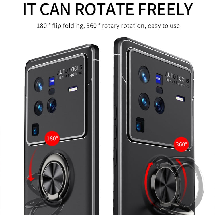 For vivo X80 Pro Metal Ring Holder 360 Degree Rotating TPU Phone Case