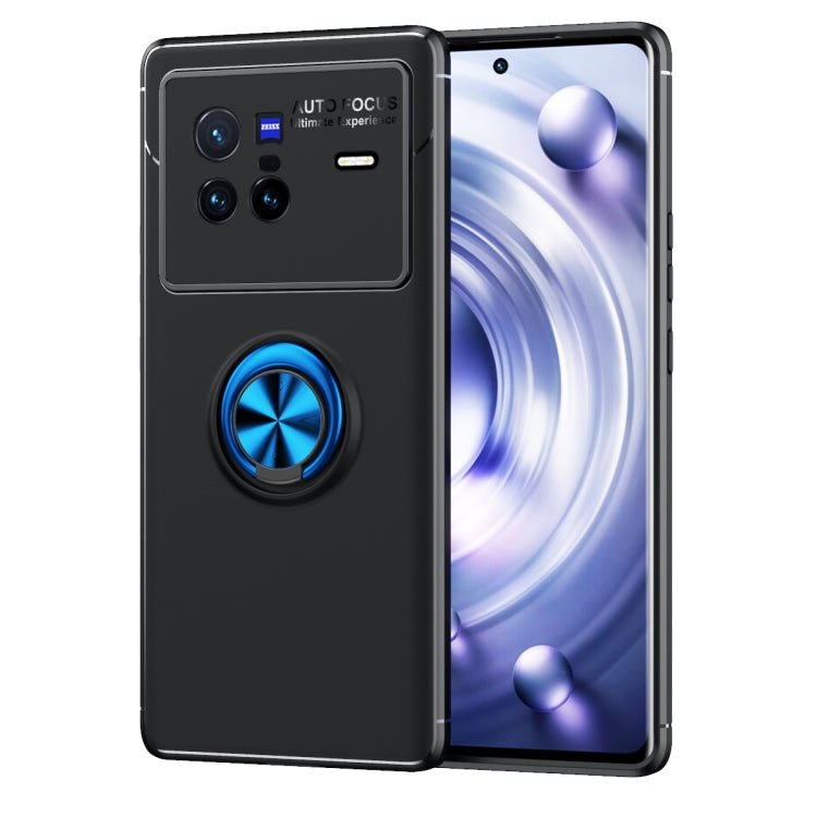 For vivo X80 Metal Ring Holder 360 Degree Rotating TPU Phone Case