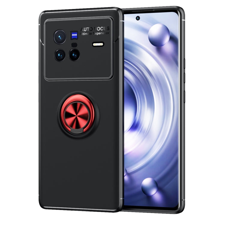 For vivo X80 Metal Ring Holder 360 Degree Rotating TPU Phone Case