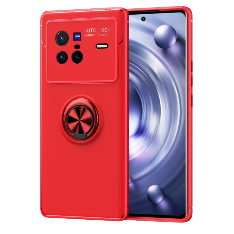 For vivo X80 Metal Ring Holder 360 Degree Rotating TPU Phone Case