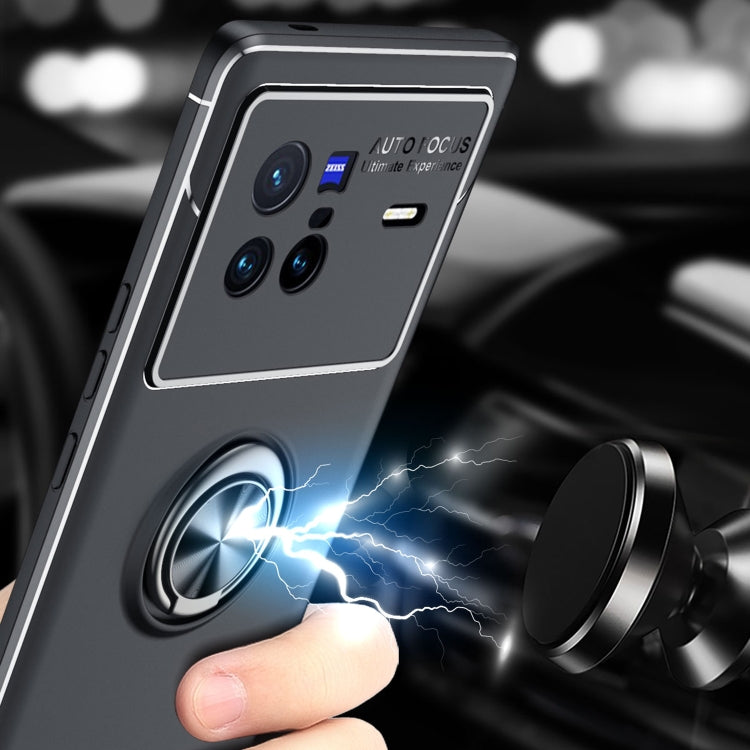 For vivo X80 Metal Ring Holder 360 Degree Rotating TPU Phone Case