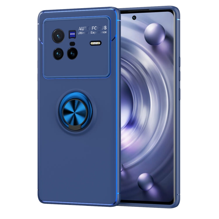 For vivo X80 Metal Ring Holder 360 Degree Rotating TPU Phone Case