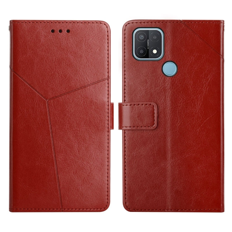 For OPPO A15 / A15s Y Stitching Horizontal Flip Leather Phone Case
