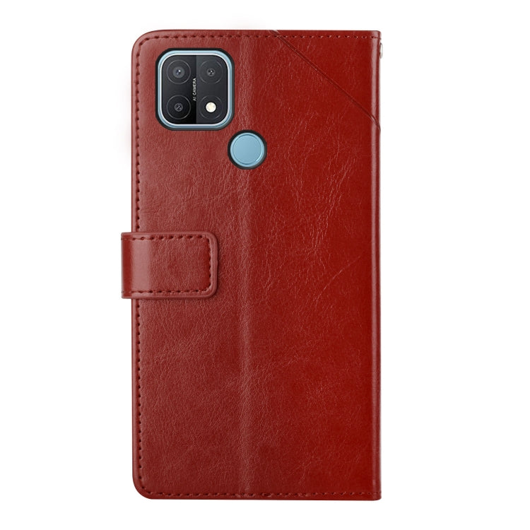 For OPPO A15 / A15s Y Stitching Horizontal Flip Leather Phone Case