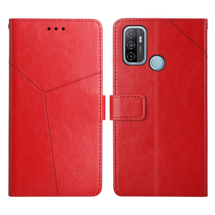 For OPPO A53 4G Y Stitching Horizontal Flip Leather Phone Case