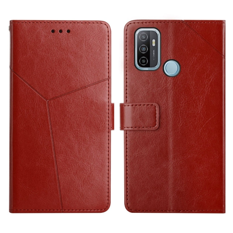 For OPPO A53 4G Y Stitching Horizontal Flip Leather Phone Case