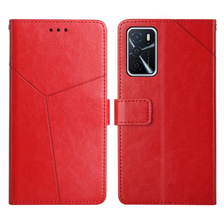 For OPPO A54 / A16 4G Y Stitching Horizontal Flip Leather Phone Case