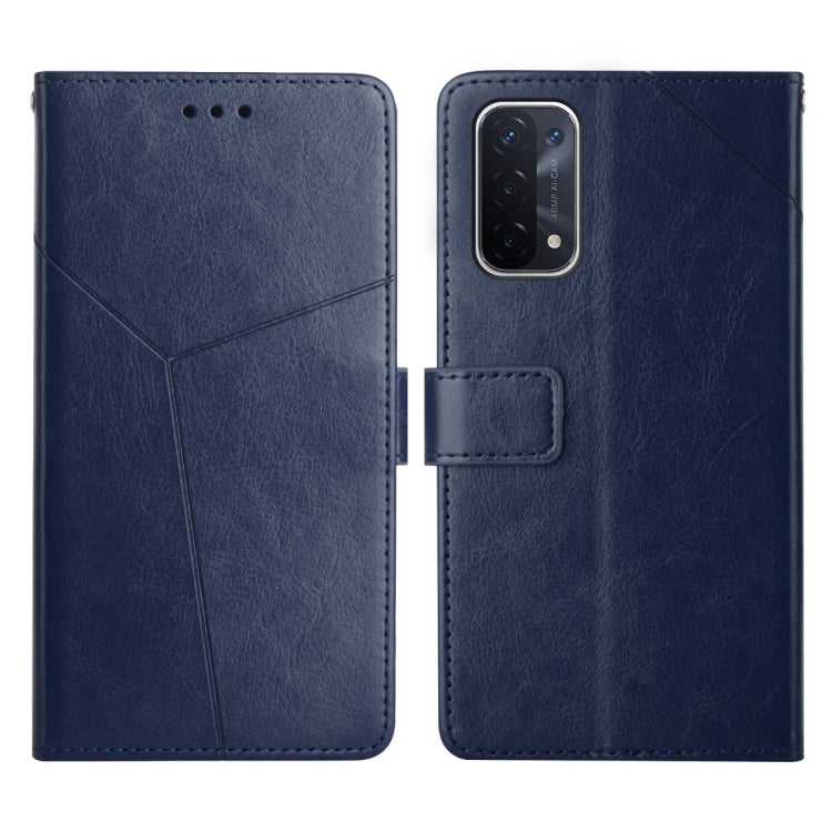 For OPPO A54 5g Y Stitching Horizontal Flip Leather Phone Case
