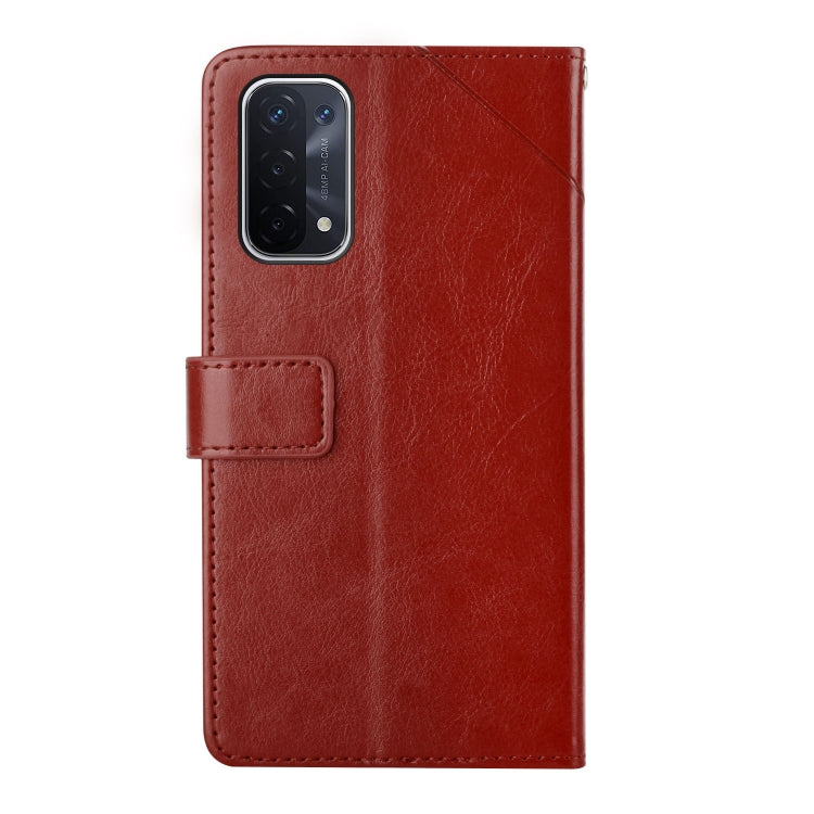 For OPPO A54 5g Y Stitching Horizontal Flip Leather Phone Case