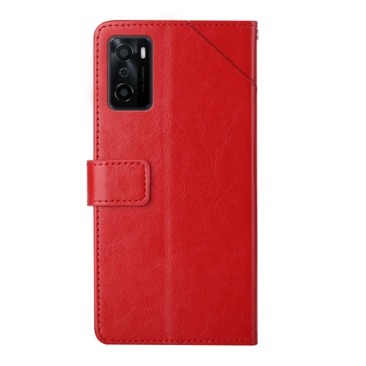 For OPPO A55S Japan Version Y Stitching Horizontal Flip Leather Phone Case