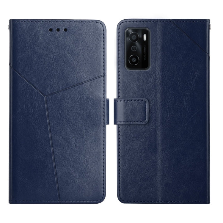 For OPPO A55S Japan Version Y Stitching Horizontal Flip Leather Phone Case