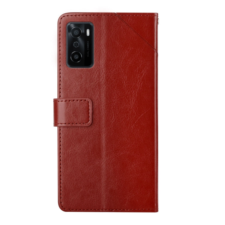 For OPPO A55S Japan Version Y Stitching Horizontal Flip Leather Phone Case