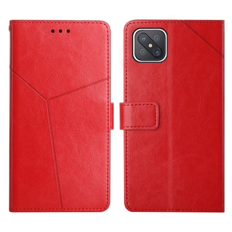 For OPPO A92s / Reno4 Z 5G Y Stitching Horizontal Flip Leather Phone Case