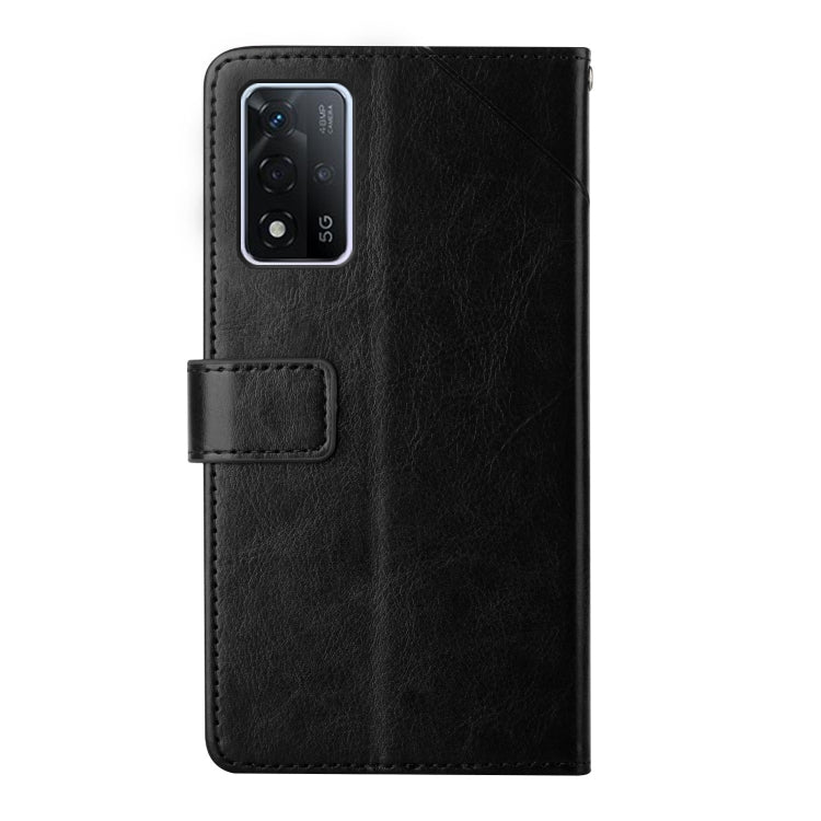 For OPPO A93S 5G Y Stitching Horizontal Flip Leather Phone Case