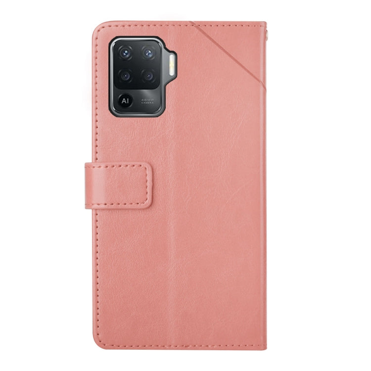 For OPPO A94 4G Y Stitching Horizontal Flip Leather Phone Case
