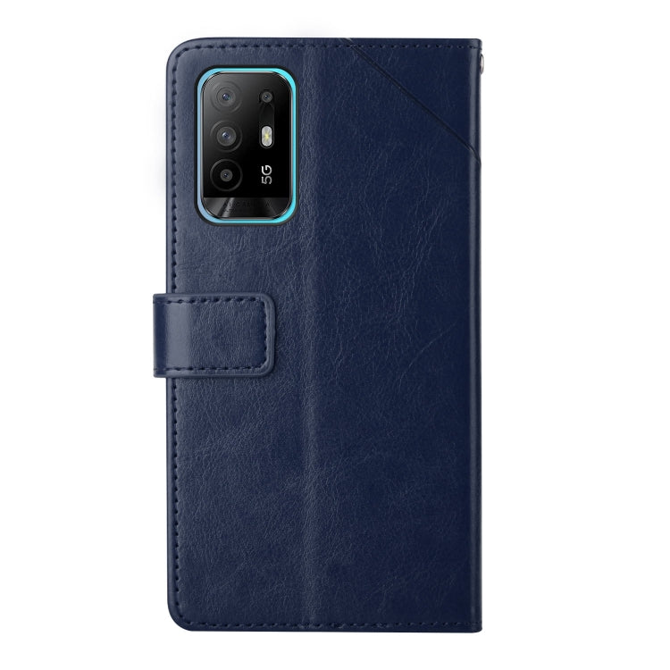 For OPPO A94 5G Y Stitching Horizontal Flip Leather Phone Case